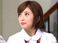白衣姿の美少女ナースが患者のペニスで絶頂オルガスム