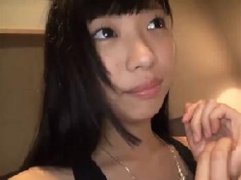 黒髪美女をホテルに連れ込み→ハメ撮りで耐えきれずに精液が勢いよく噴射