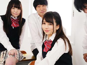 性悪の美少女女子校生2人の弱みを握り理想の痴女行為を押し付ける変態男子