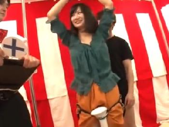 電動マッサージ器に耐えられたらエロ企画でしっかり挿入される素人