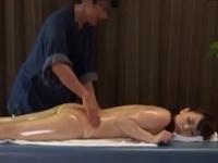 すぐ隣に夫がいるのにマッサージ師に寝取られる綺麗な人妻