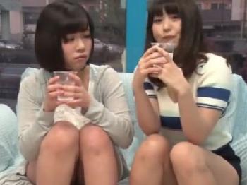 マジックミラー号でムチッとした肉感的女体の素人娘コンビにお酒を飲ませて挿入→精液ぶっかけ