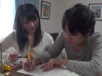 童顔な巨乳家庭教師が生徒に2回も女陰内へ射精され恍惚エクスタシー