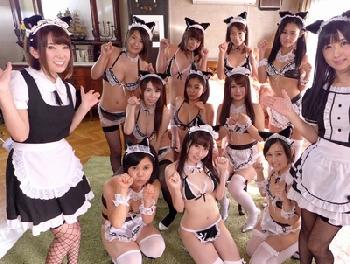 12人全ての女子と性行為できるきゅんきゅんメイド喫茶!!ハーレム過ぎる大乱交で子種タンク尽きる
