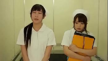 先生の性行為への欲求を解放してあげる黒髪ナースと3P