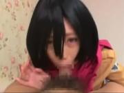 アニメコスプレをしながらフル勃起ペニスを貪り尽くして顔面射精