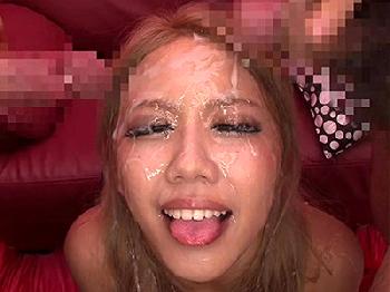 鬼カワ黒ギャルが60発以上の大量精液を浴びて昇天するぶっかけSEX