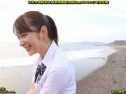 その爽やかさ反則級!!キラキラ眩しい笑顔のフランスハーフ女子校生の初撮り