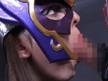 ヒーローを犯す悪の女幹部!!ハードな淫語責めとフェラチオで精子を搾り取る