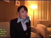 空で活躍する巨乳CAさんは地上でもすばらしいセクロスなサービスをしてくれます