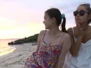 海の中でも車の中でもペニスを追い続けて性交する変態巨乳ギャル