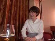 程よく酔っ払って気分が良くなった美乳妻は夫なんか忘れて快楽の道を選択します