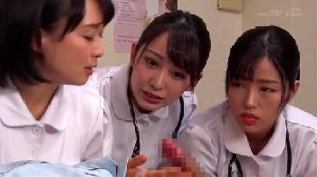 新人巨乳ナースは早々に性的処理の実践練習をさせられて腕を磨きます