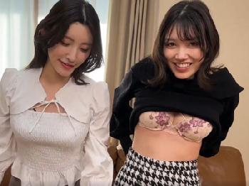 巷で噂の綺麗なお姉さん2人が気持ち良くしてくれるハーレムSEX