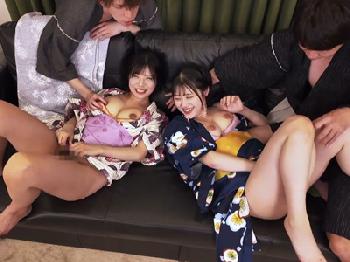 祭りの後は浴衣女子と宅飲みしながら乱交セックス